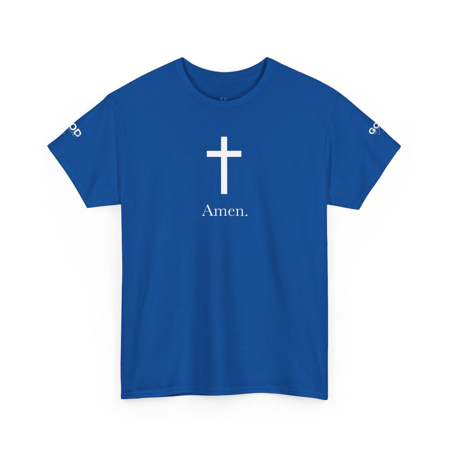 Christian Cross and Amen T-Shirt with Faith Message – Designed by Tony