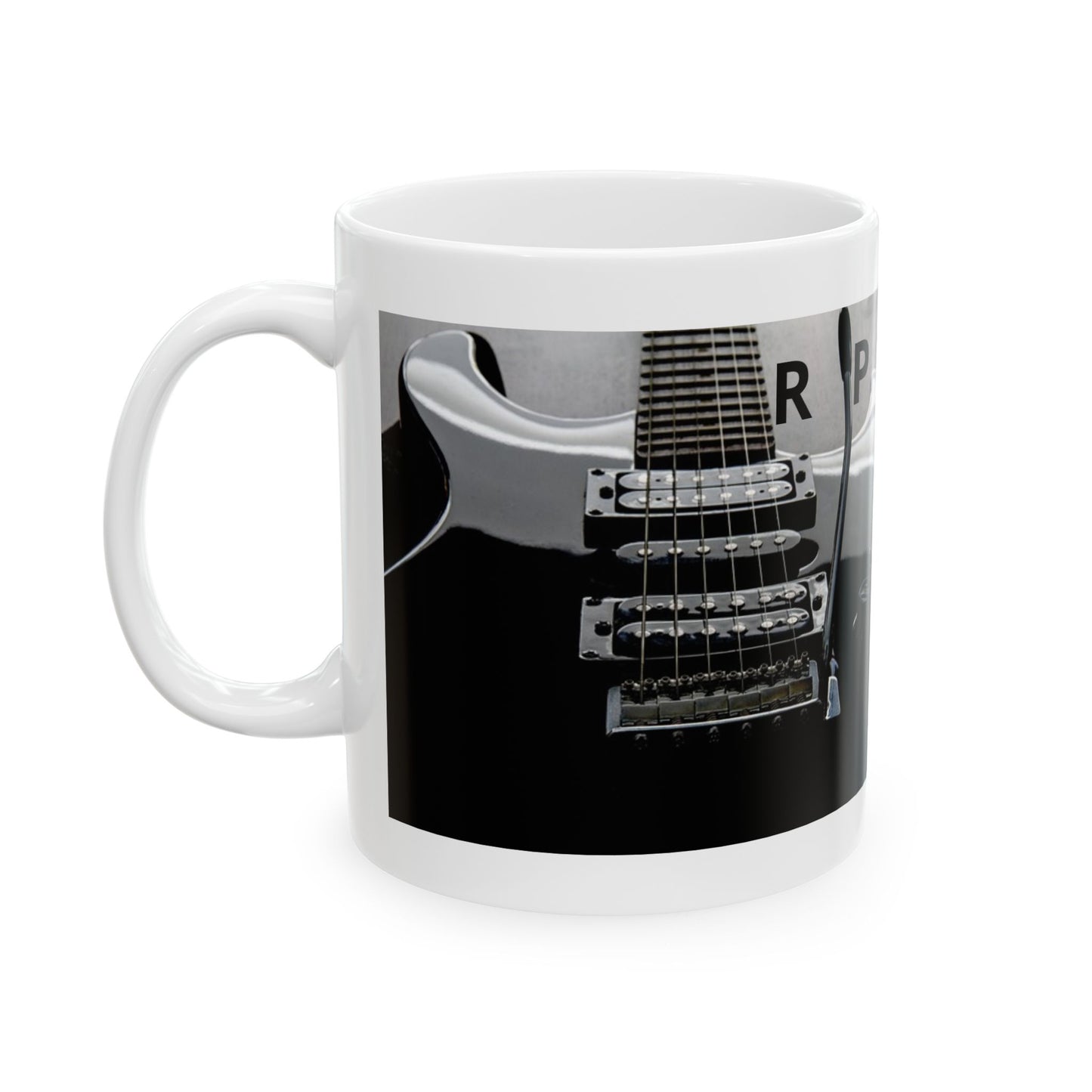 Guitar Ceramic Mug — Guitar Coffee Cup 11oz designed by Osnel