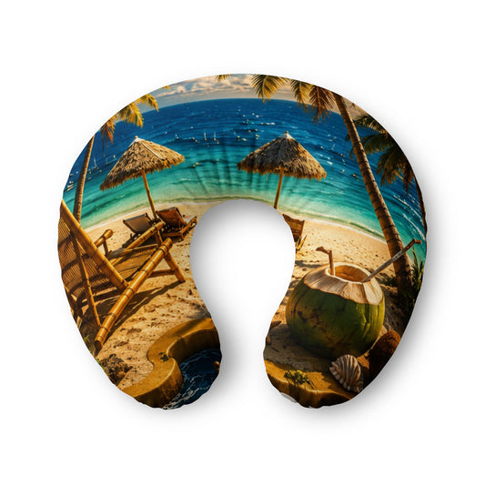 Dominican Republic Tropical Print Travel Nursing Pillow – Caribbean Home Decor by Roberto