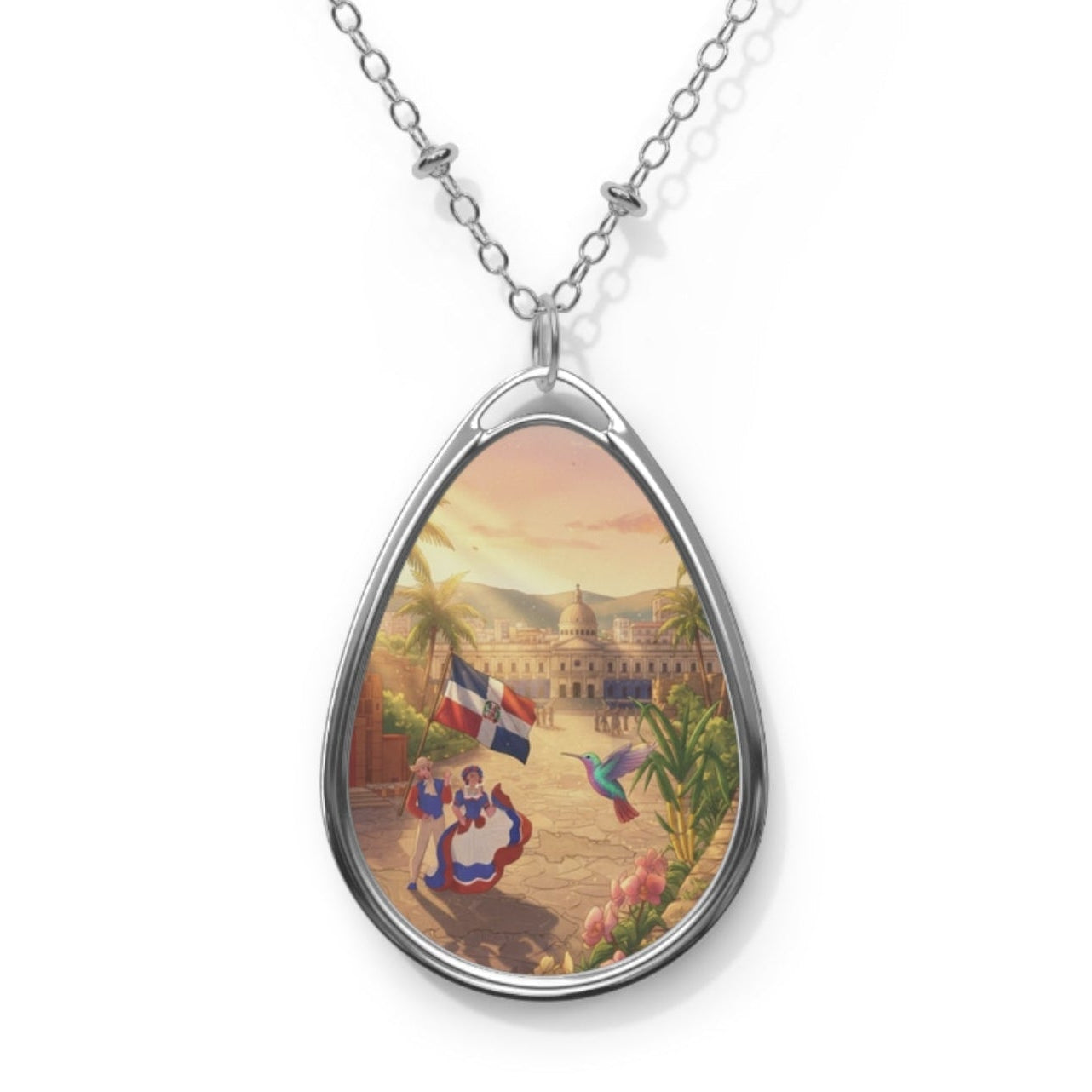 Helping Hands Orphanage – "Hope in Every Horizon" Ellipse Pendant Necklace designed by Roberto