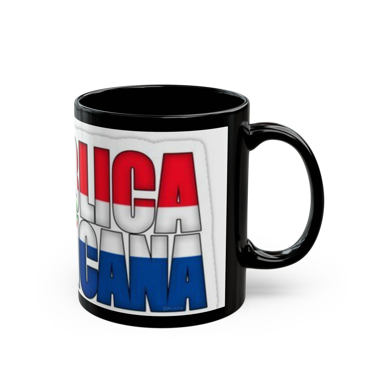 Republica Dominicana Black Ceramic Mug – Designed by Christopher