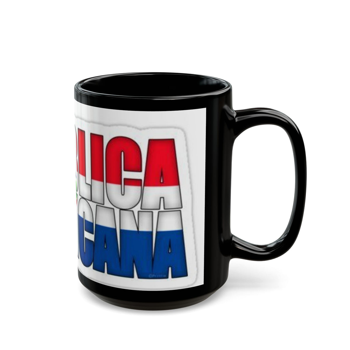 Republica Dominicana Black Ceramic Mug – Designed by Christopher