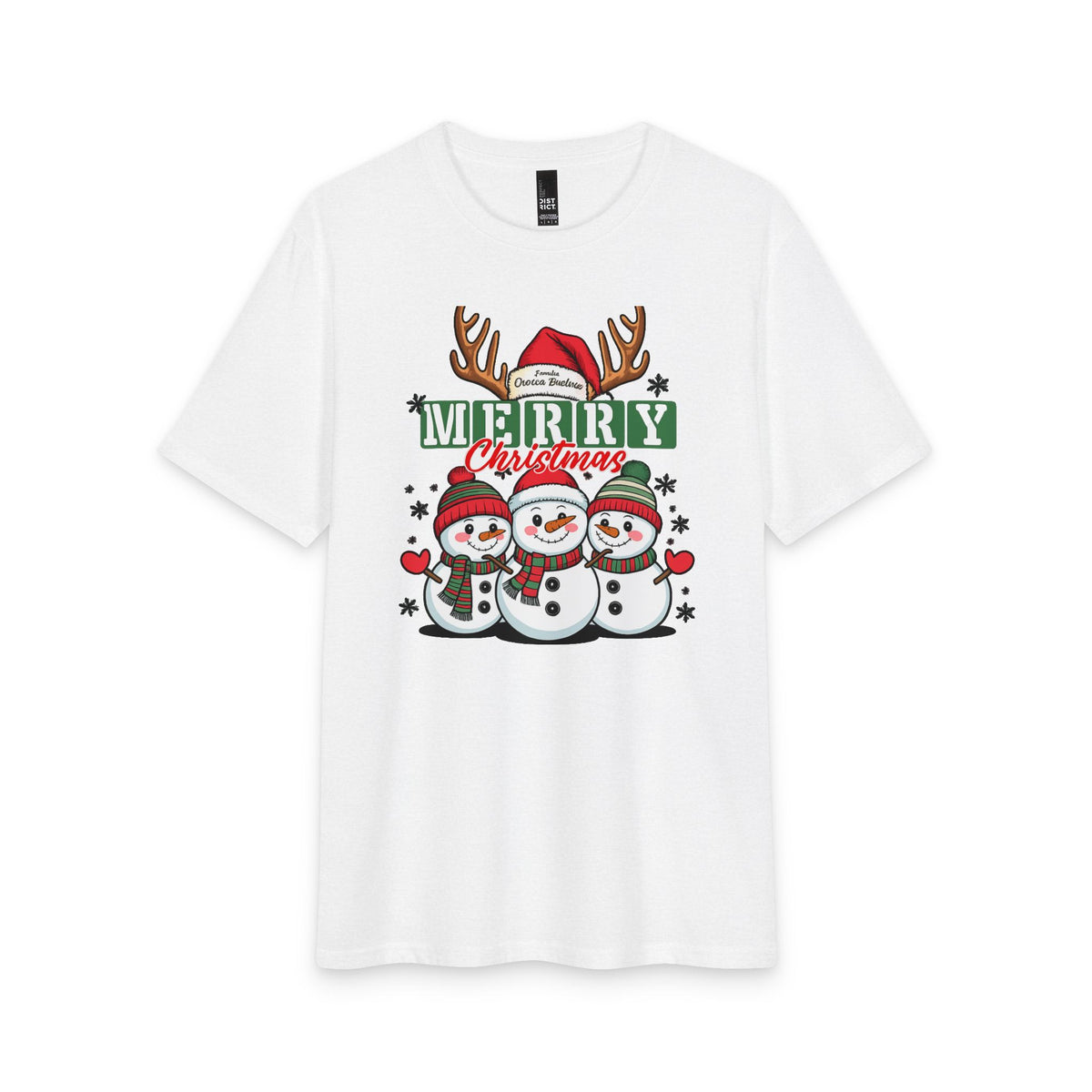 Merry Christmas Snowman T-Shirt – Holiday Graphic Tee | Helping Hands Orphanage – Designed by Samuel