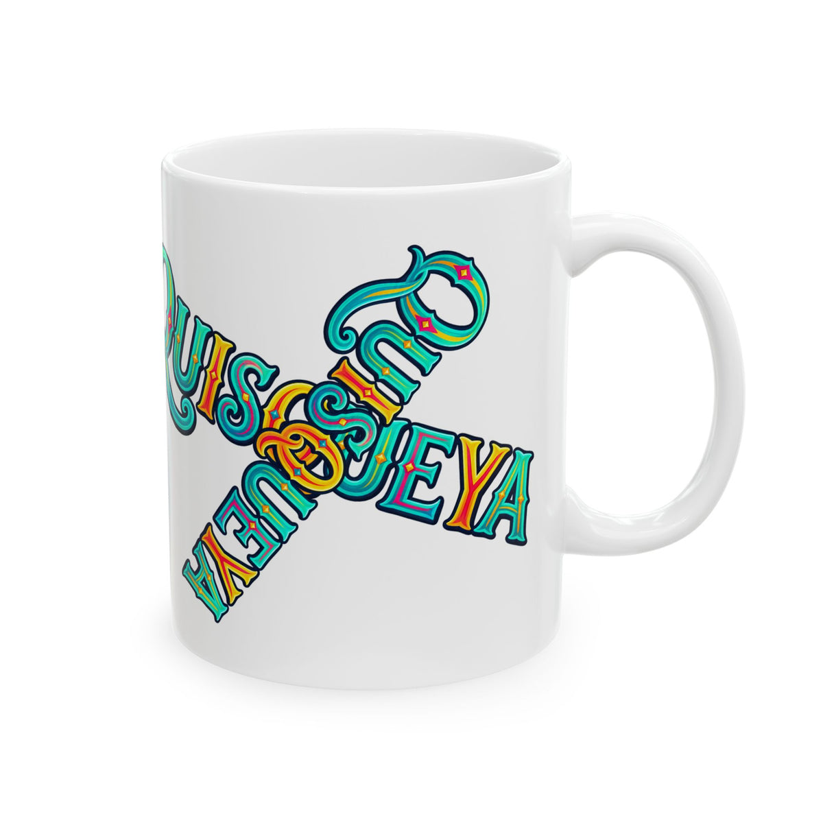 Colorful Folk Art Ceramic Mug – Toucan & Floral Coffee Cup | Helping Hands Orphanage – Designed by Osnel