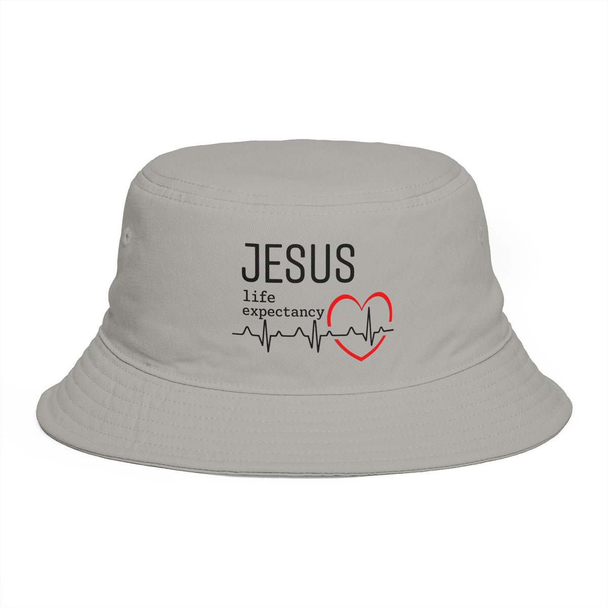 Jesus Heartbeat Embroidered Cotton Bucket Hat – Designed by Ezequiel