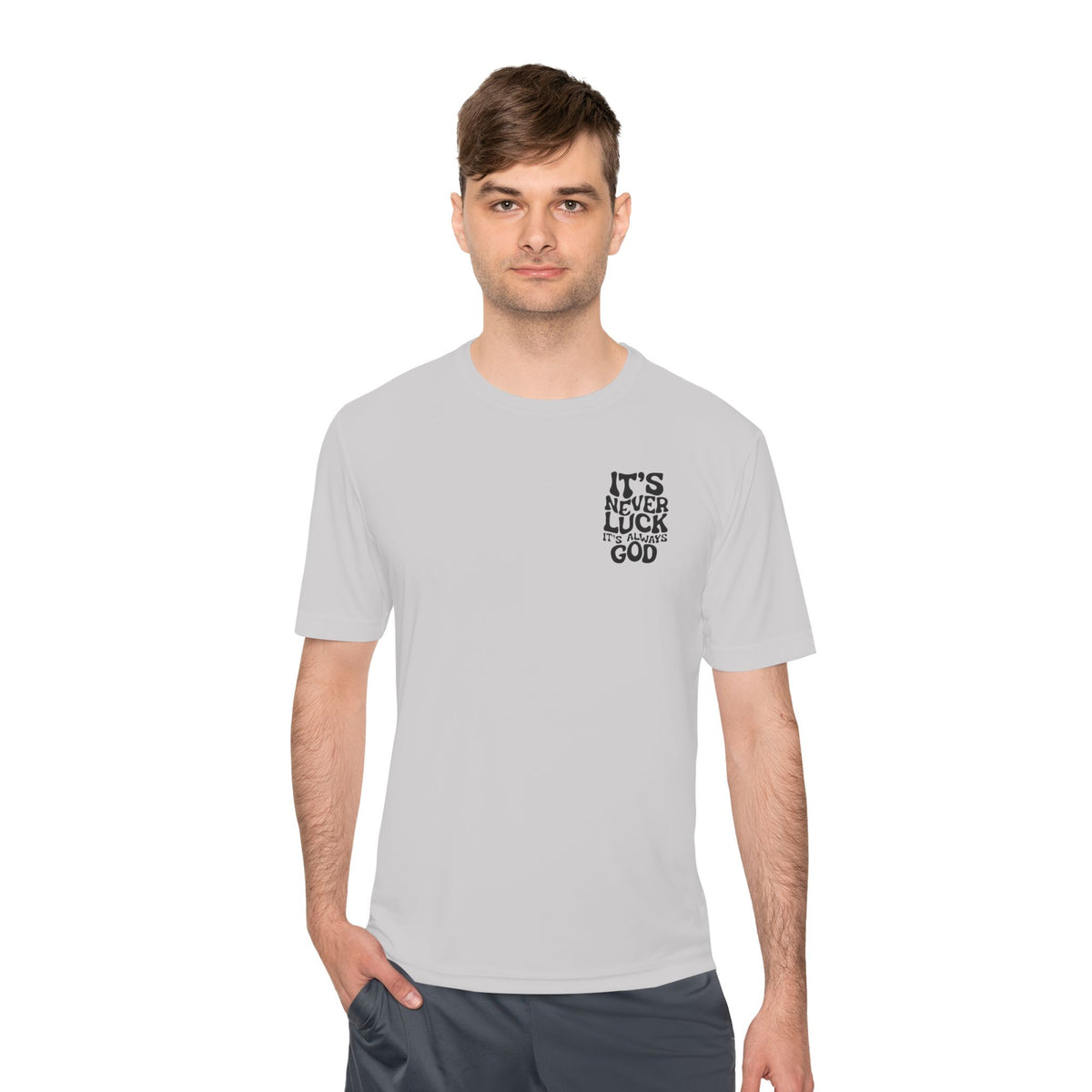 It's Never Luck, It's Always God Faith T-Shirt – Designed by Ezequiel