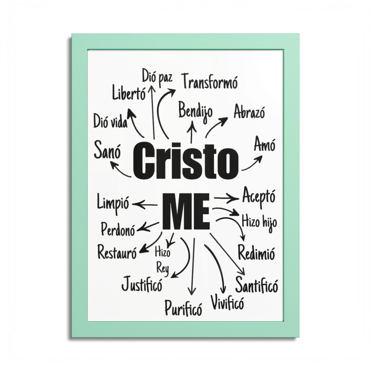 Cristo Me – Spanish Christian Wall Art | Inspirational Faith Print Created by Samuel