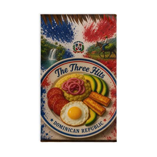 Vibrant Dominican-Inspired Art Hand Towel – Caribbean Bathroom Decor by Bioff