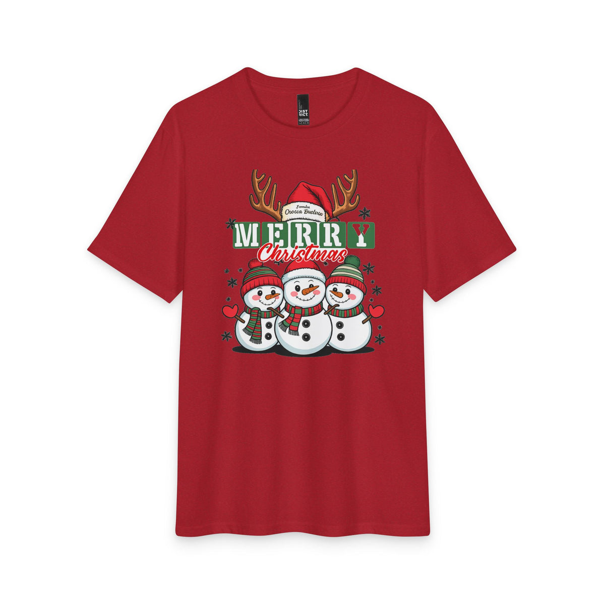 Merry Christmas Snowman T-Shirt – Holiday Graphic Tee | Helping Hands Orphanage – Designed by Samuel
