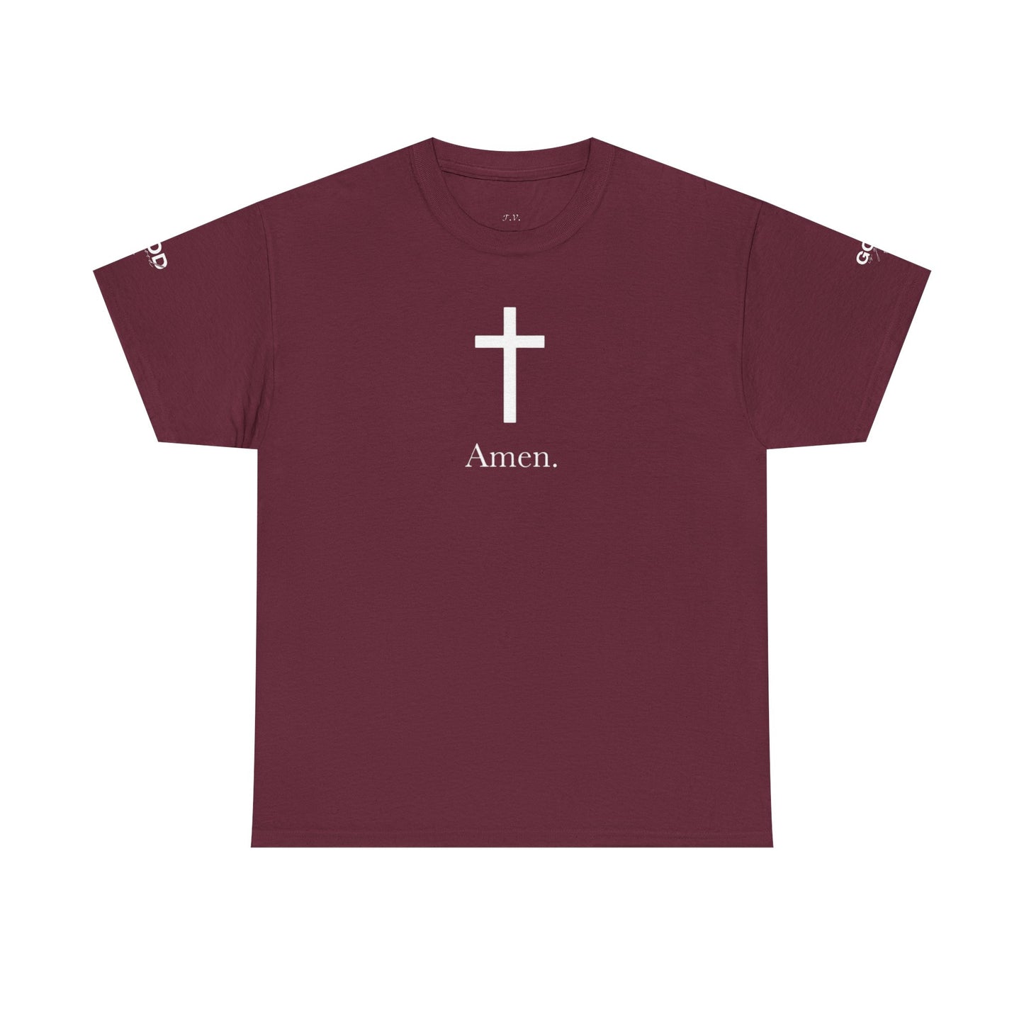 Christian Cross and Amen T-Shirt with Faith Message – Designed by Tony