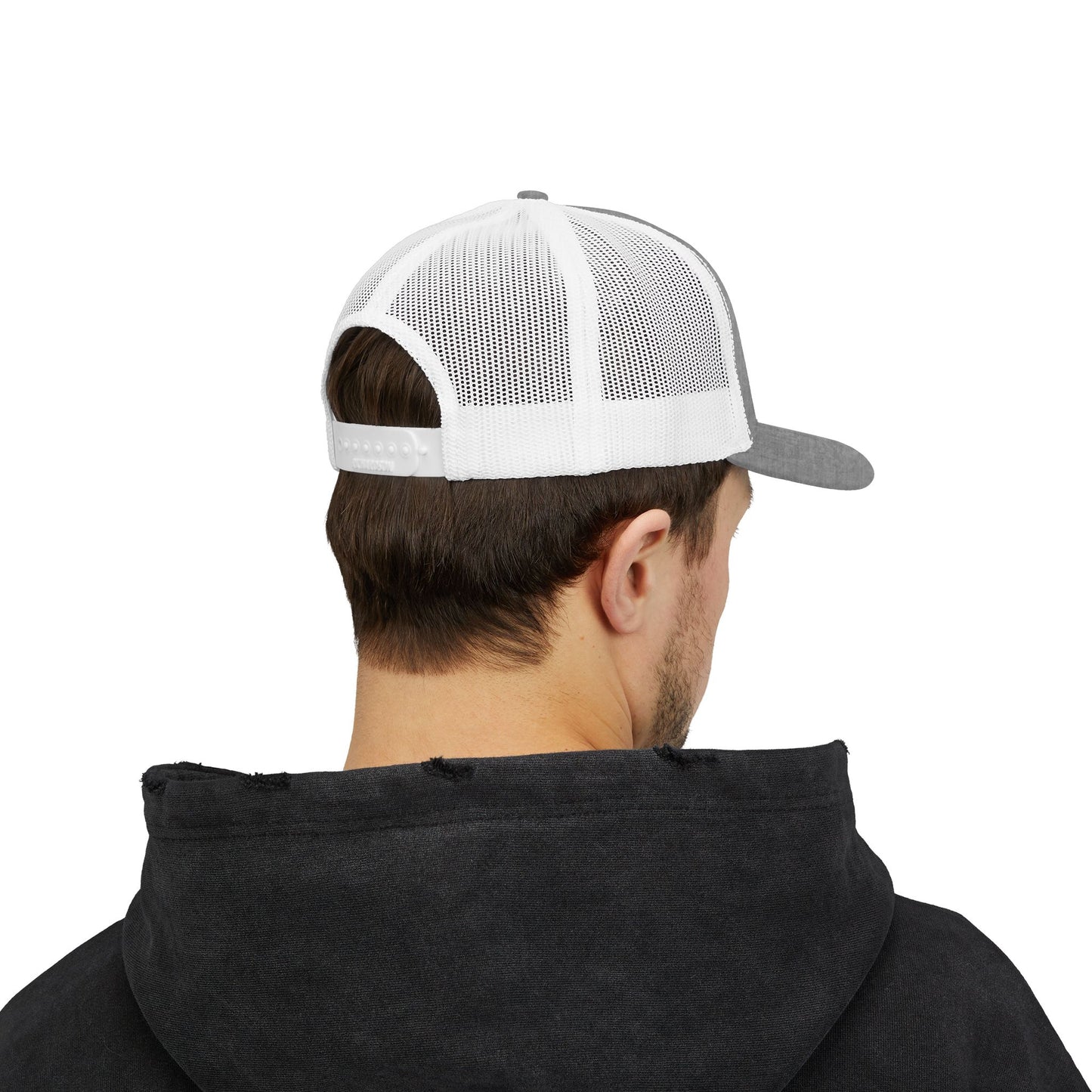 Dominican Flag Trucker Cap - Distressed Crest Snapback Hat designed by Osnel