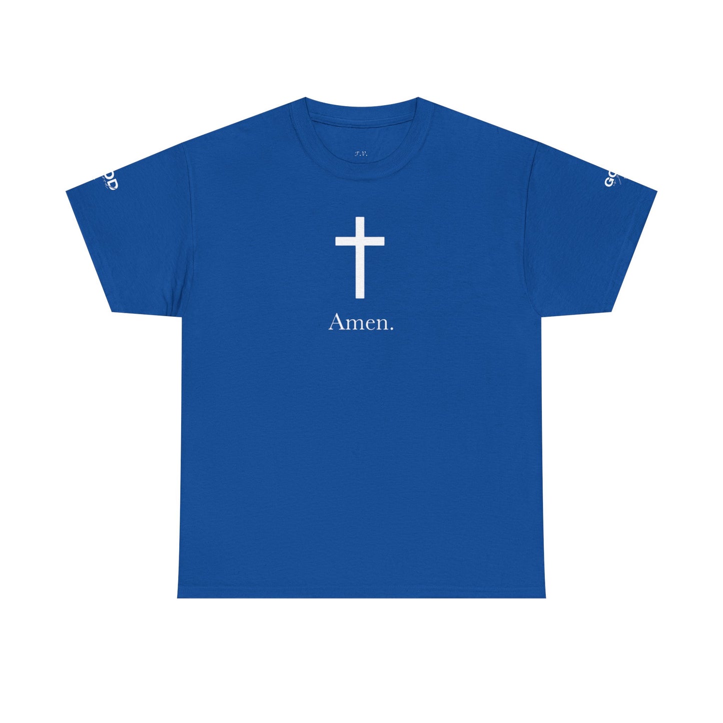 Christian Cross and Amen T-Shirt with Faith Message – Designed by Tony