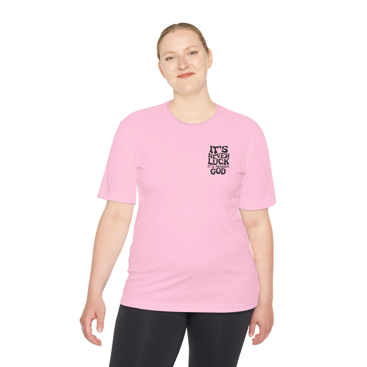 It's Never Luck, It's Always God Faith T-Shirt – Designed by Ezequiel