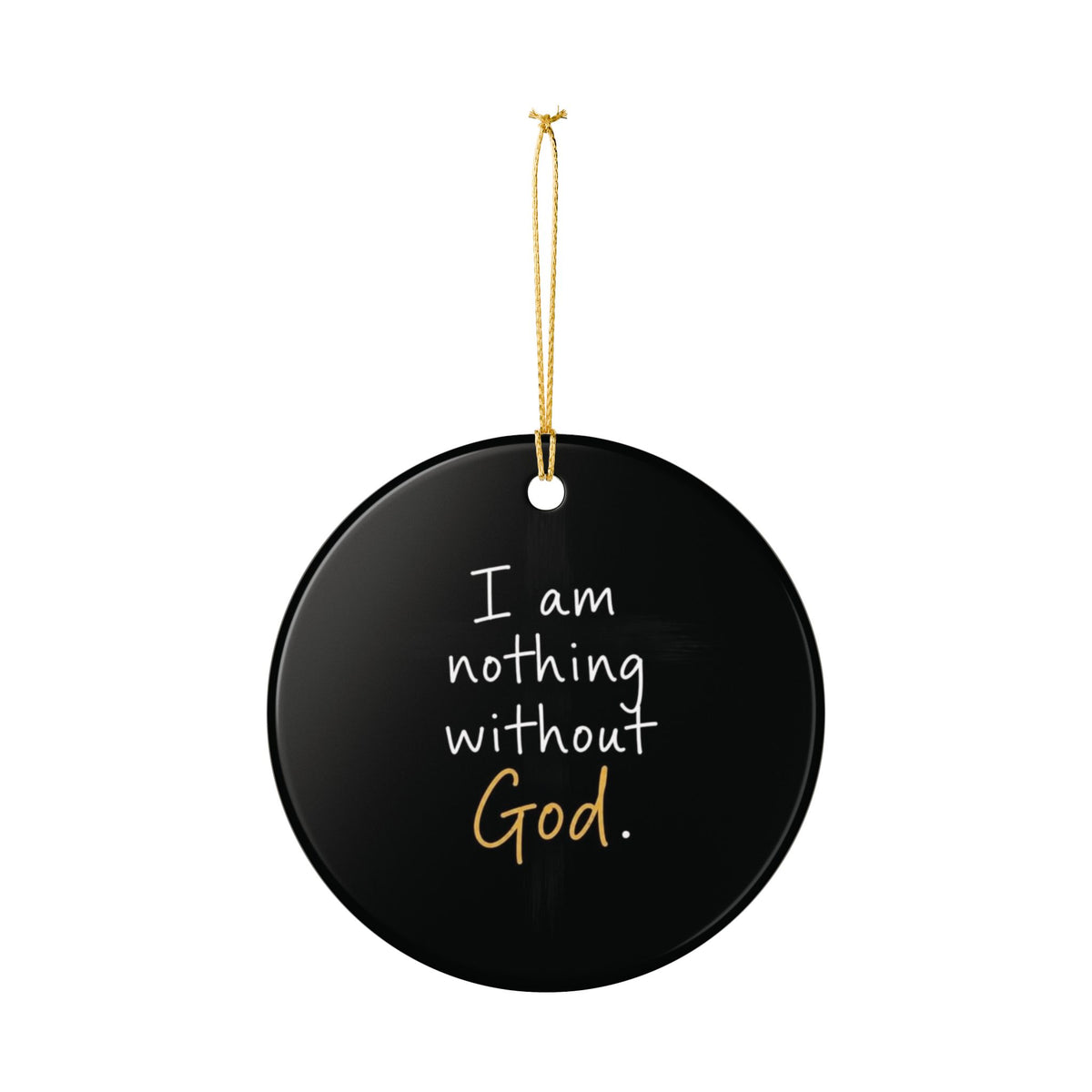 Christian Message Ceramic Ornament with Always Loves Design – Designed by Lorenzo