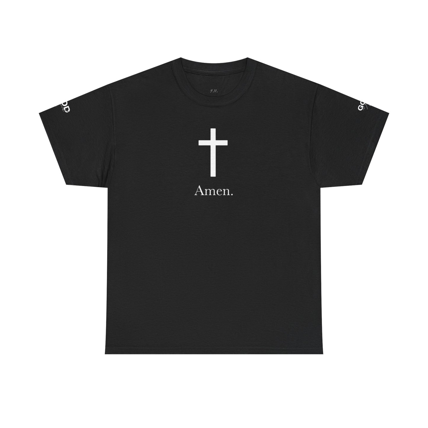 Christian Cross and Amen T-Shirt with Faith Message – Designed by Tony