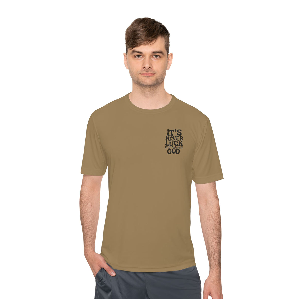It's Never Luck, It's Always God Faith T-Shirt – Designed by Ezequiel
