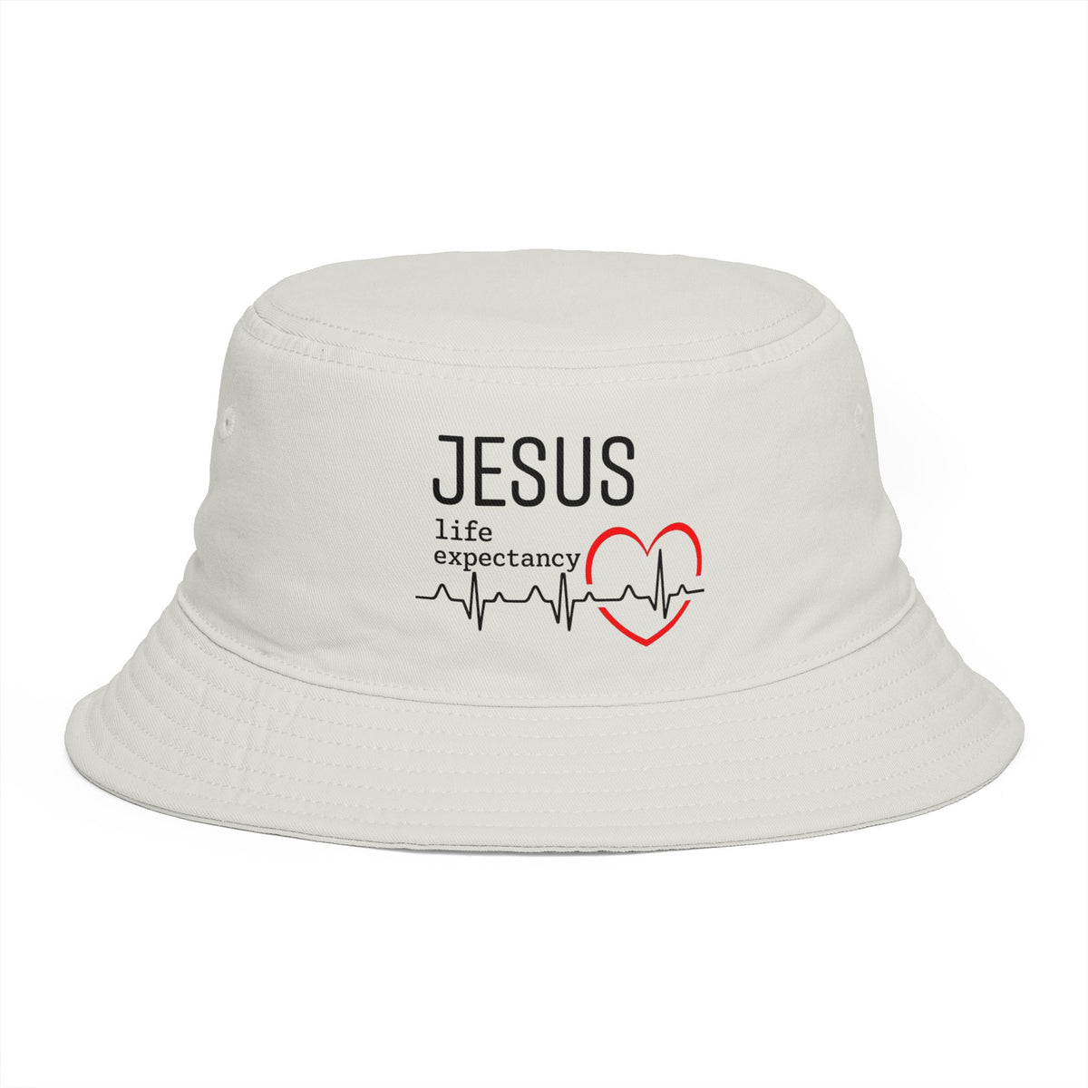 Jesus Heartbeat Embroidered Cotton Bucket Hat – Designed by Ezequiel