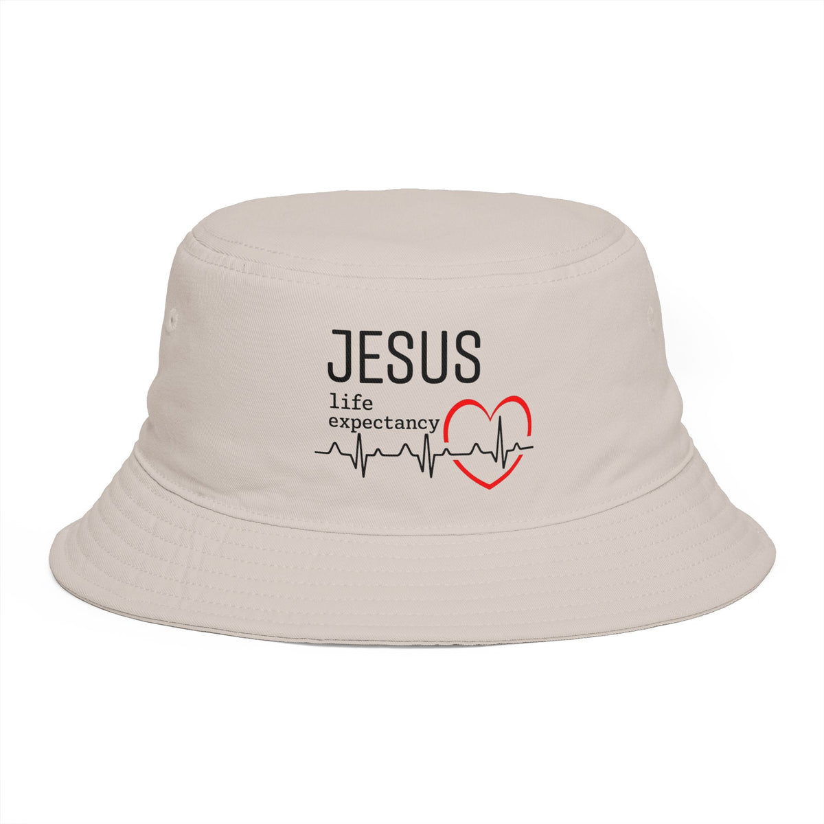 Jesus Heartbeat Embroidered Cotton Bucket Hat – Designed by Ezequiel