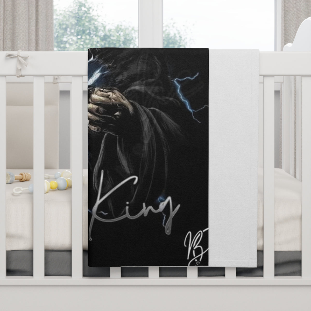 Christ the King Religious Fleece Baby Blanket – Designed by Christopher