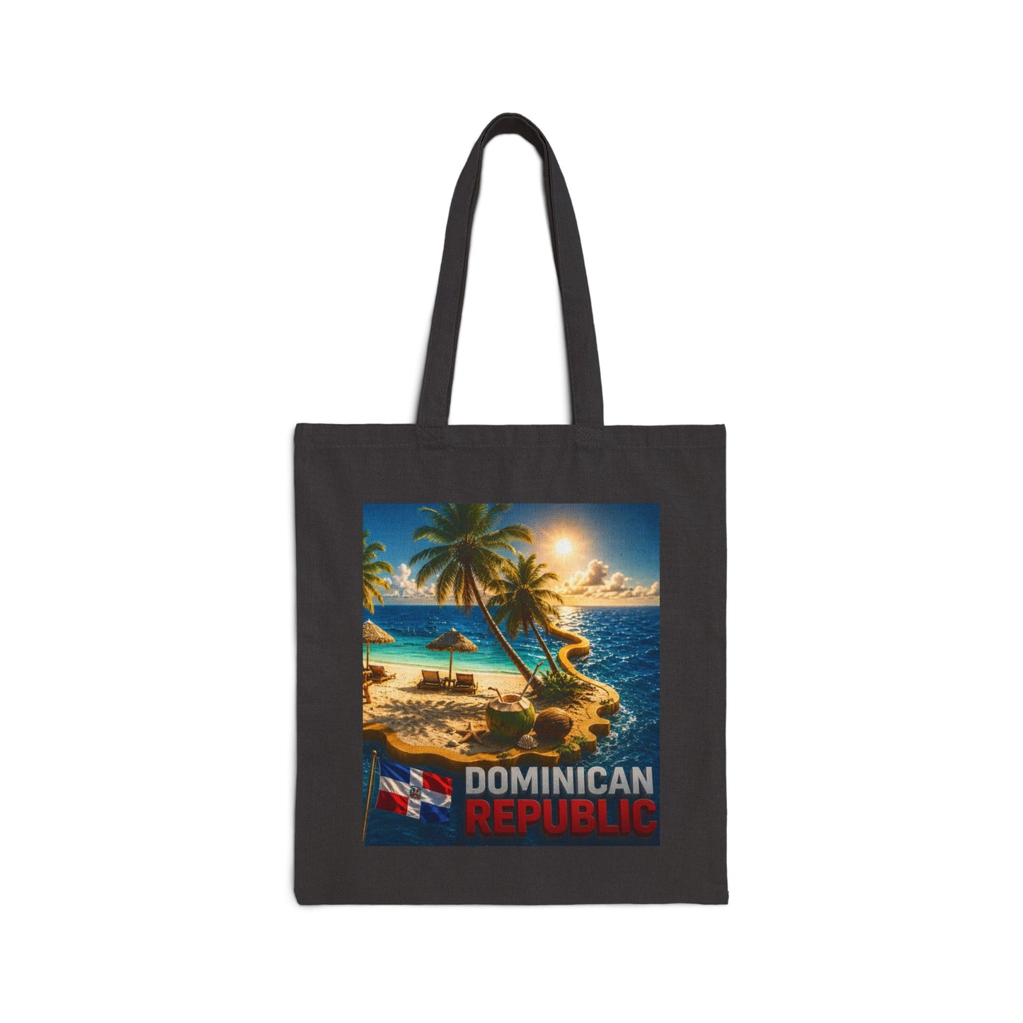 Dominican Republic Cotton Canvas Tote Bag – Designed by Roberto