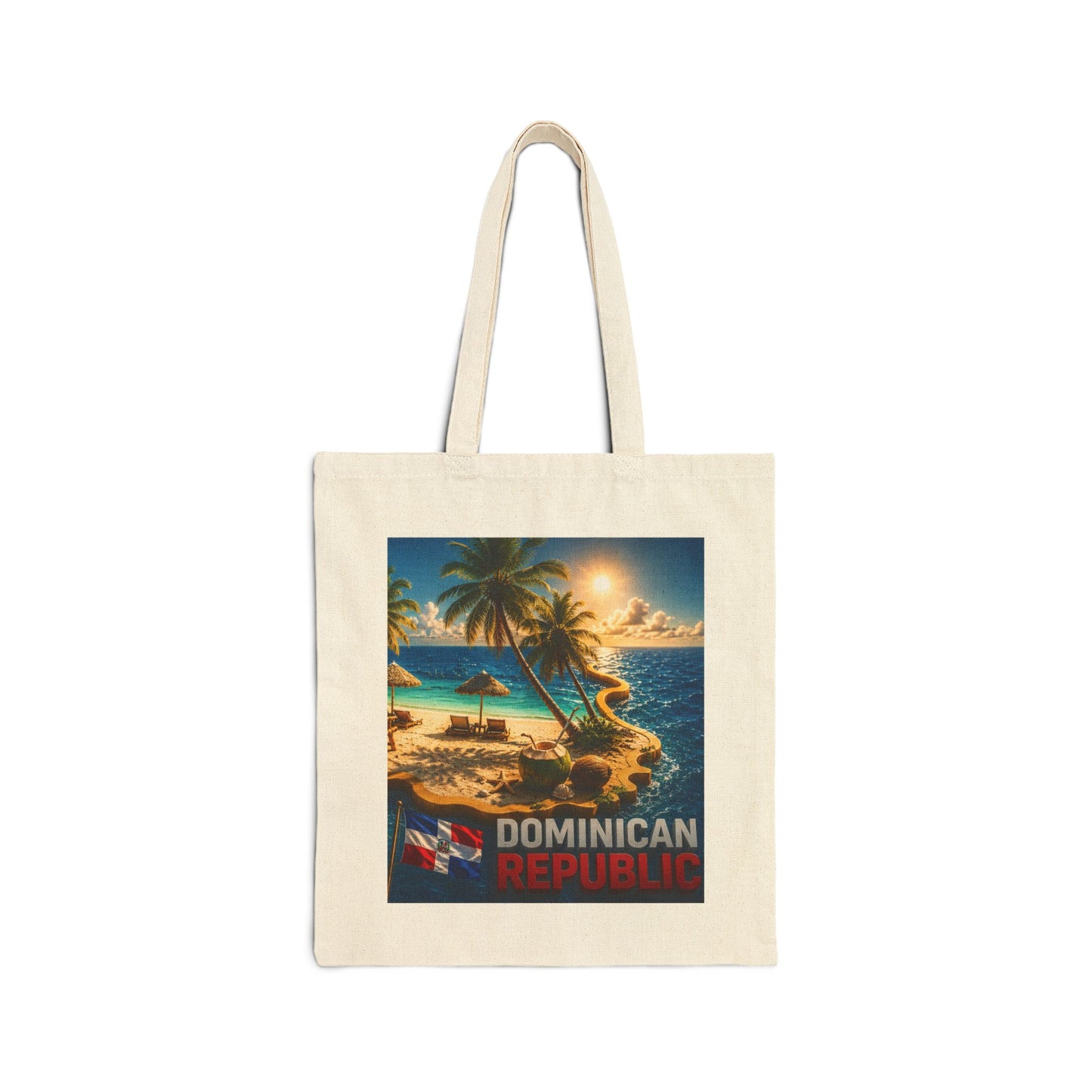 Dominican Republic Cotton Canvas Tote Bag – Designed by Roberto