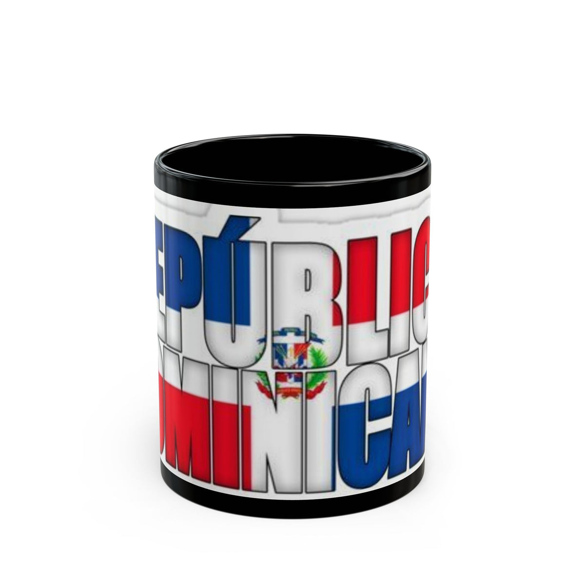 Republica Dominicana Black Ceramic Mug – Designed by Christopher