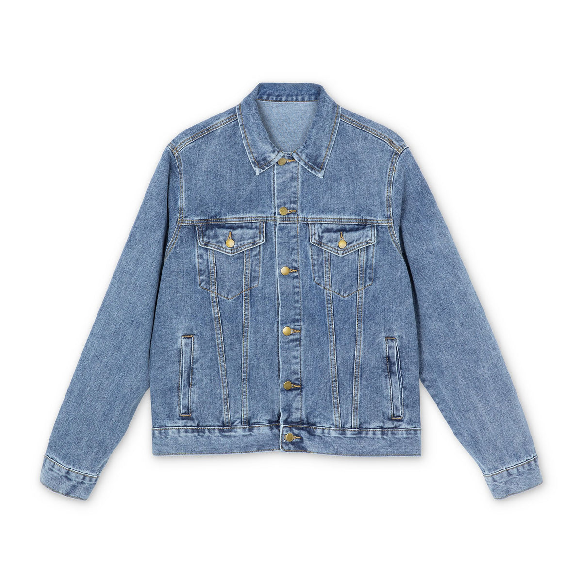 Faith-Inspired Spanish Scripture Graphic Denim Jacket – Designed by Samuel