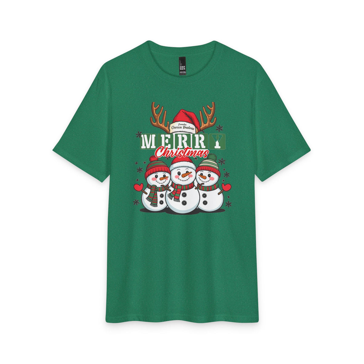 Merry Christmas Snowman T-Shirt – Holiday Graphic Tee | Helping Hands Orphanage – Designed by Samuel