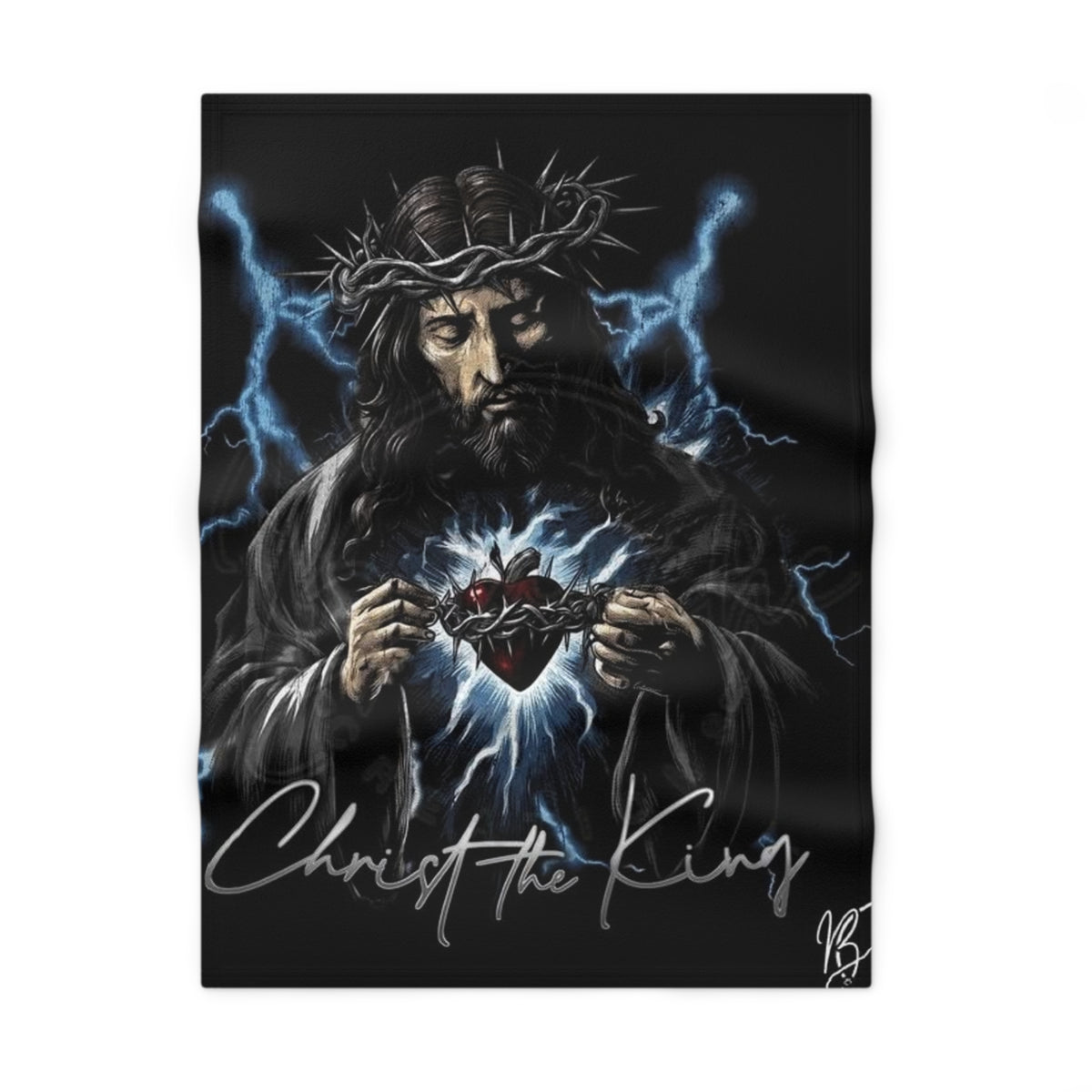 Christ the King Religious Fleece Baby Blanket – Designed by Christopher