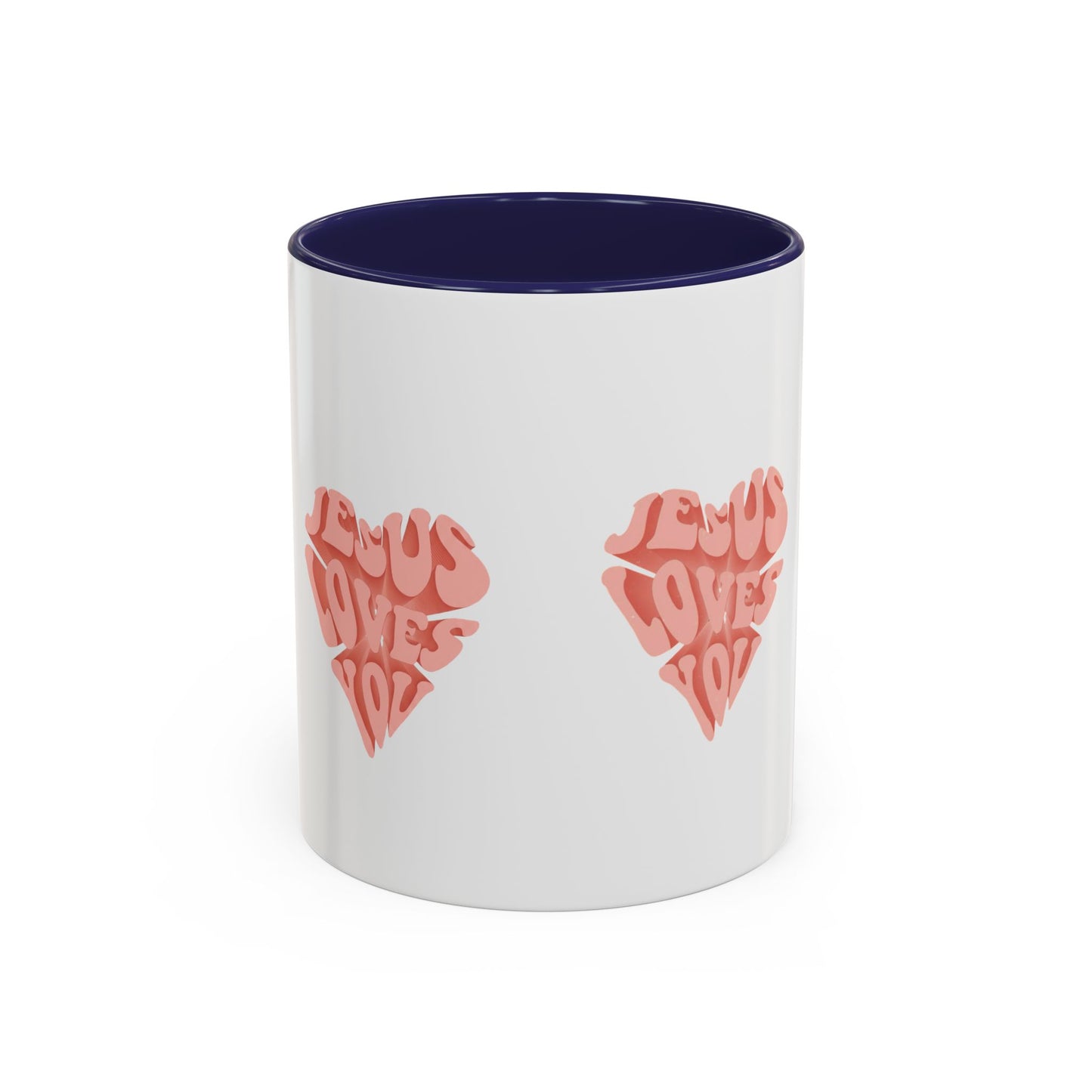 Jesus Loves You Pink Heart Ceramic Coffee Mug – Designed by Lorenzo