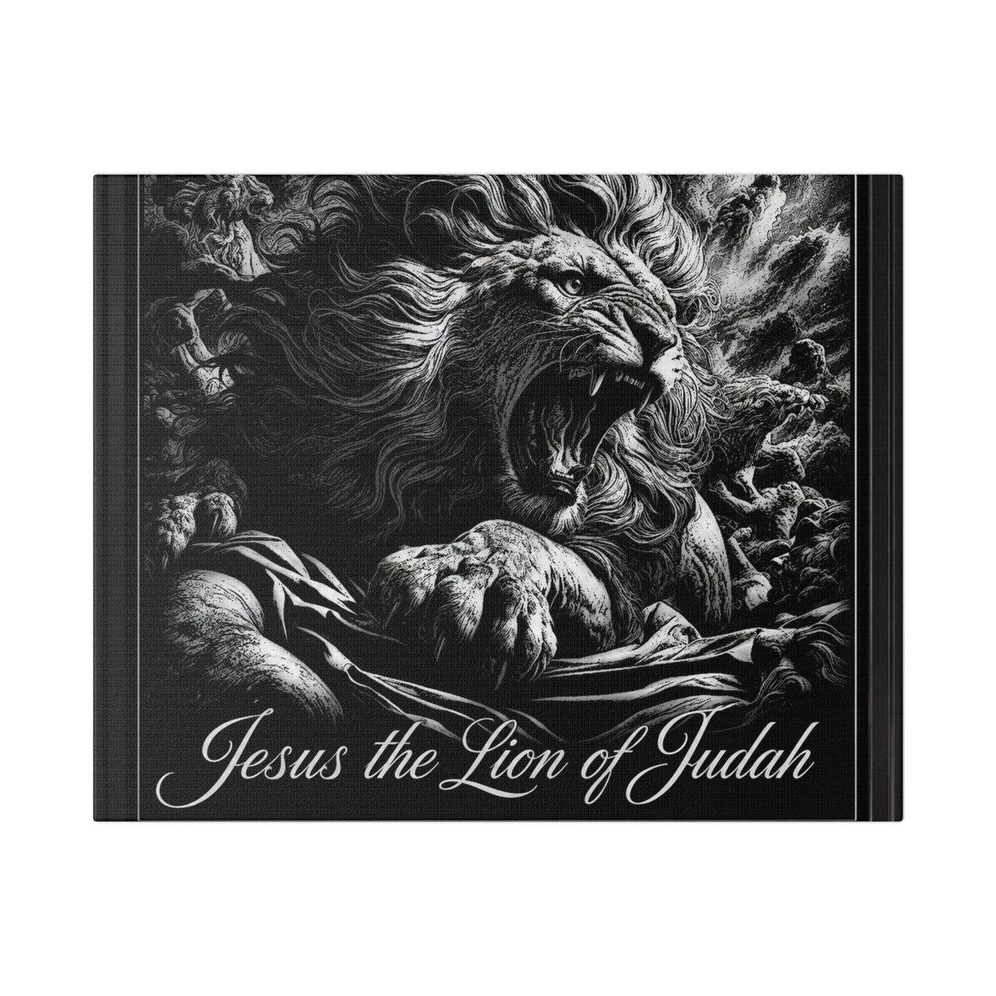 Jesus the Lion of Judah Stretched Canvas Wall Art – Christian Home Decor by Bioff