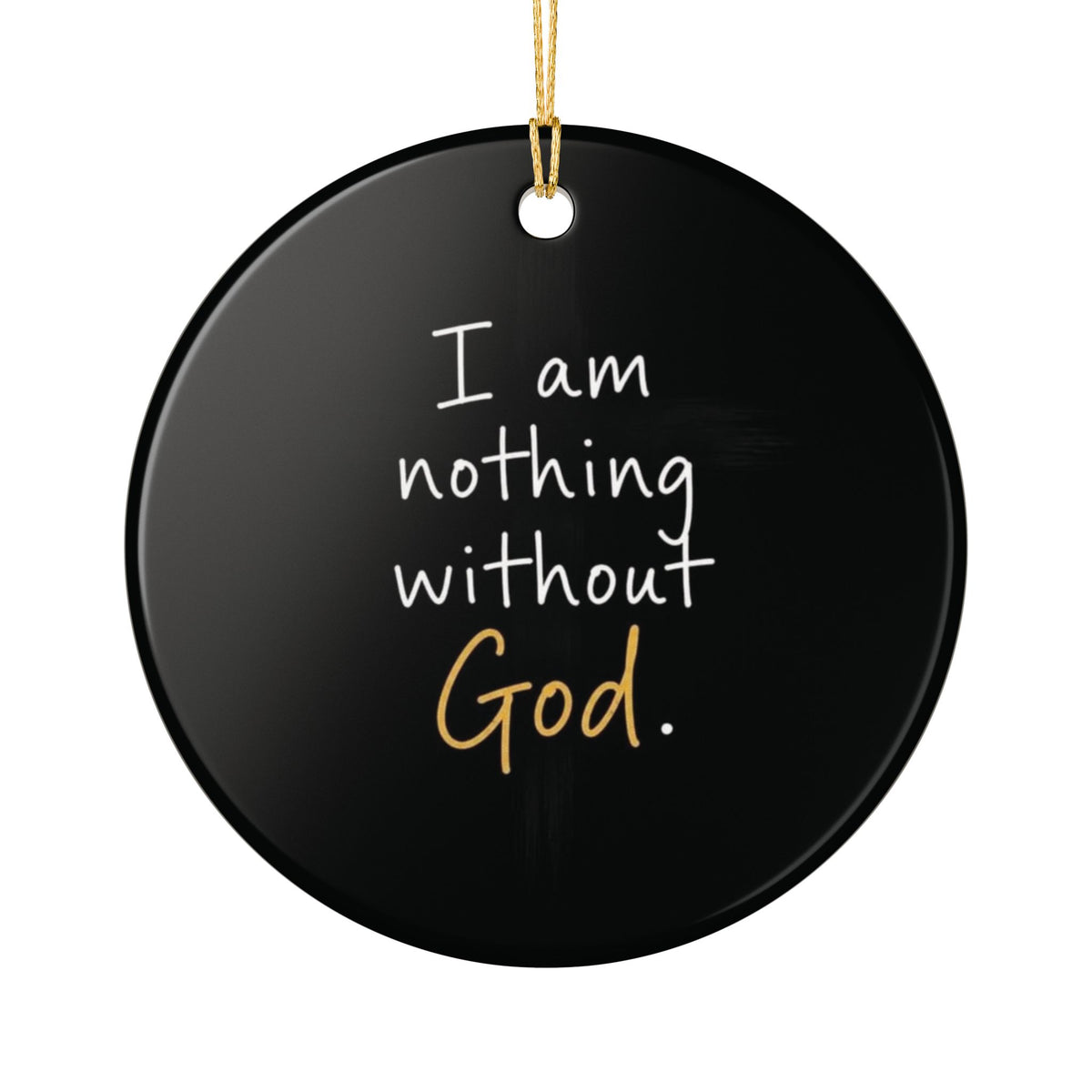 Christian Message Ceramic Ornament with Always Loves Design – Designed by Lorenzo