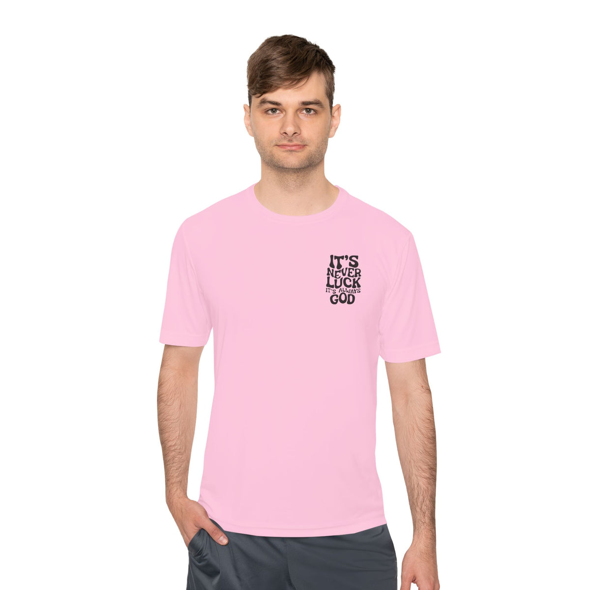 It's Never Luck, It's Always God Faith T-Shirt – Designed by Ezequiel
