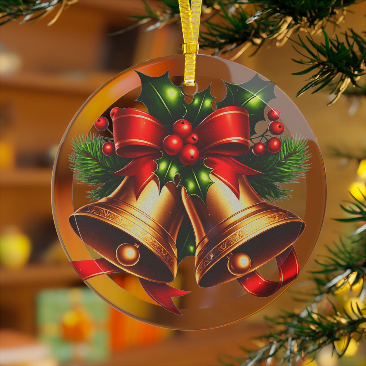 Christmas Bells Glass Ornament | Helping Hands Orphanage - Designed by Christopher