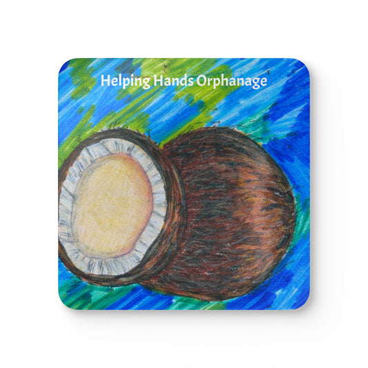 Coconut Art Cork Coaster Set – Helping Hands Orphanage