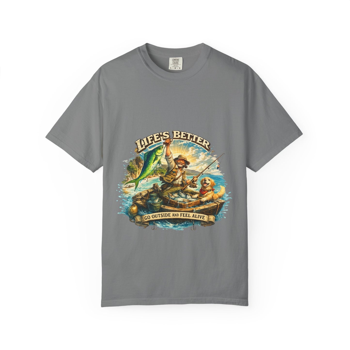 Fishing Adventure T-Shirt — "Life's Better" Graphic Tee by Roberto