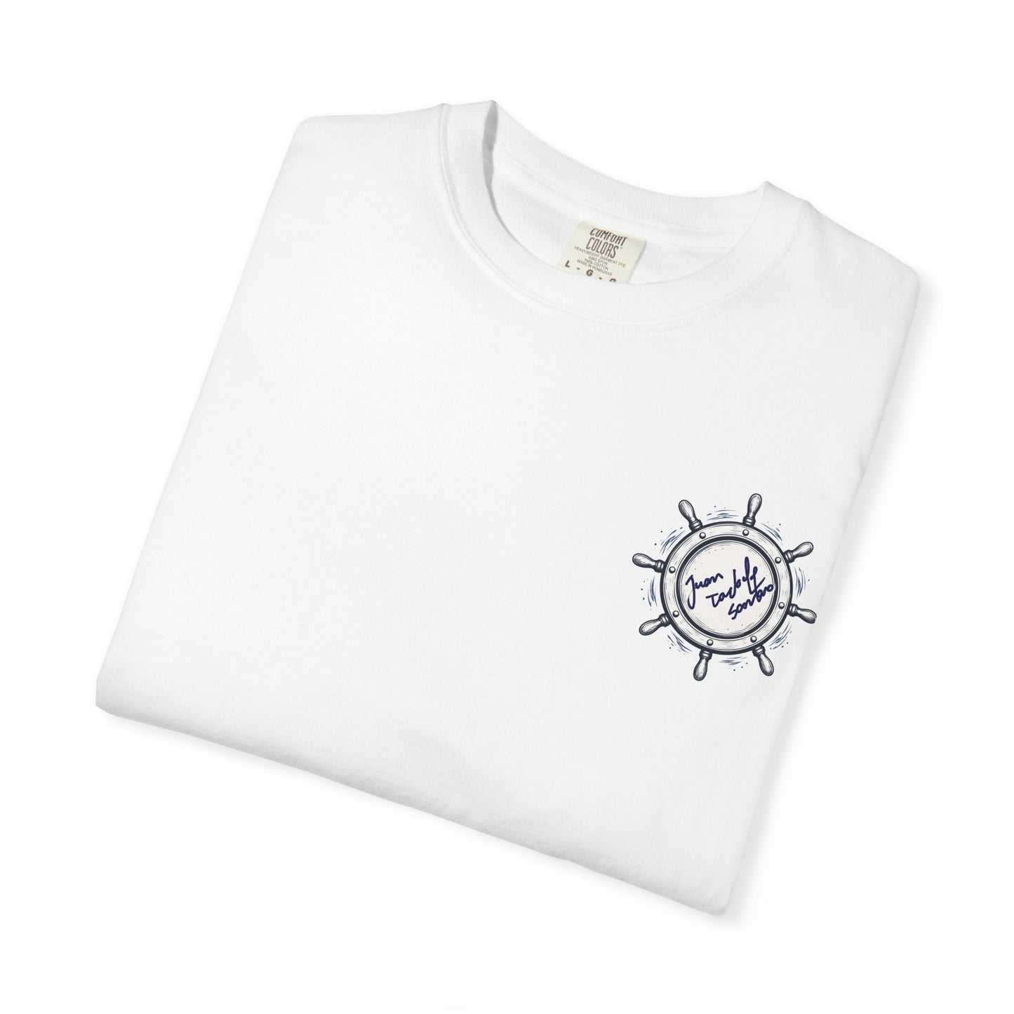 Nautical Lighthouse and Ship’s Wheel T-Shirt – Designed by Juan David