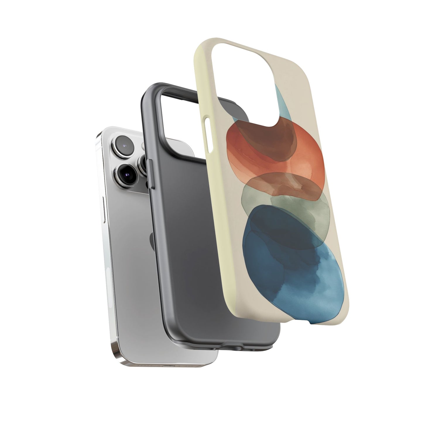 Abstract Watercolor Circles Phone Case — Protective Tough Case - Designed by Anna