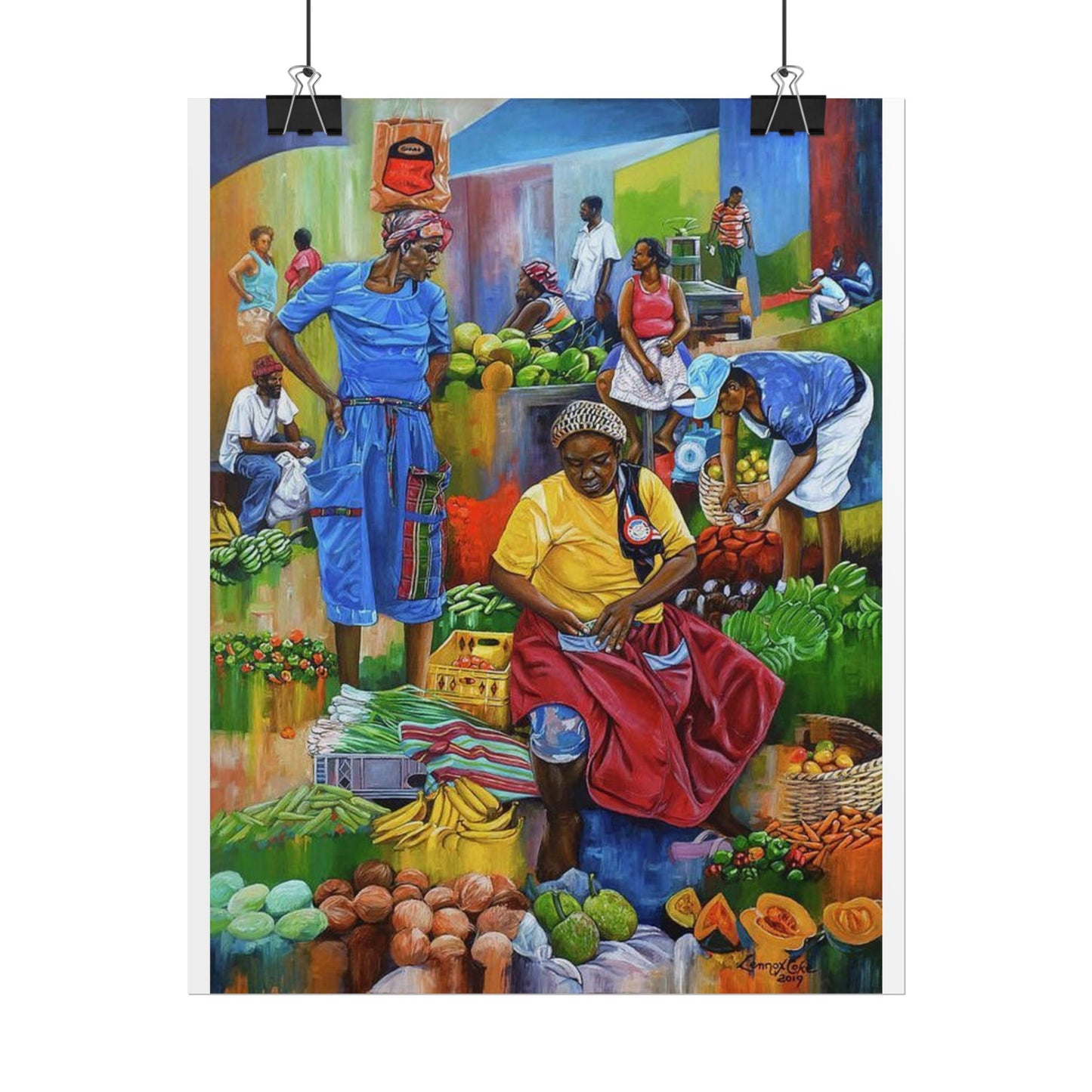 Dominican Market Life Rolled Poster – Created by Bioff
