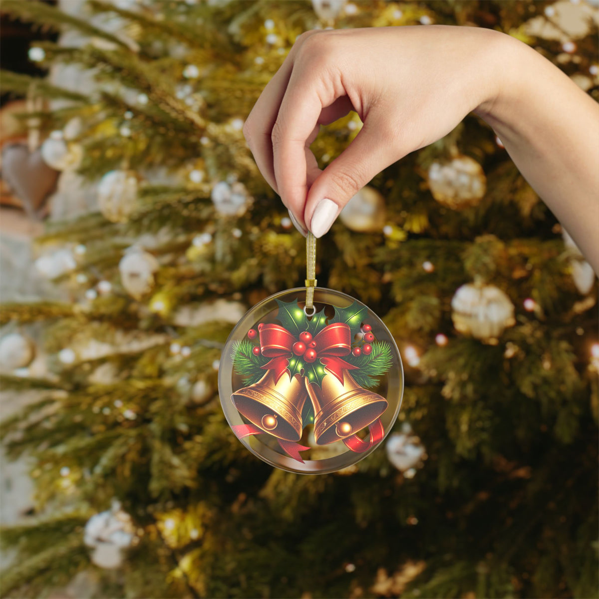 Christmas Bells Glass Ornament | Helping Hands Orphanage - Designed by Christopher