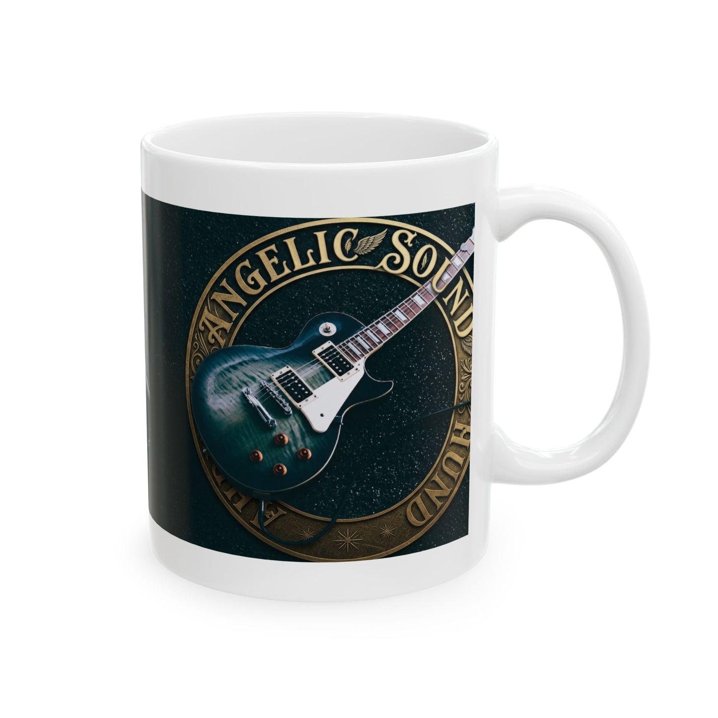 Guitar Ceramic Mug — Guitar Coffee Cup 11oz designed by Osnel