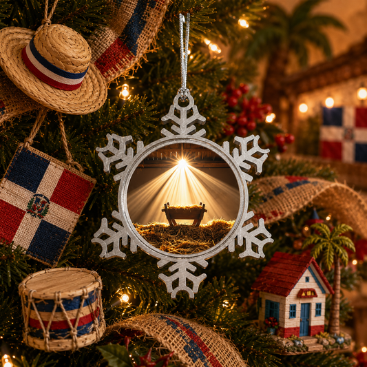 Christmas Nativity Snowflake Ornament - designed by Ana