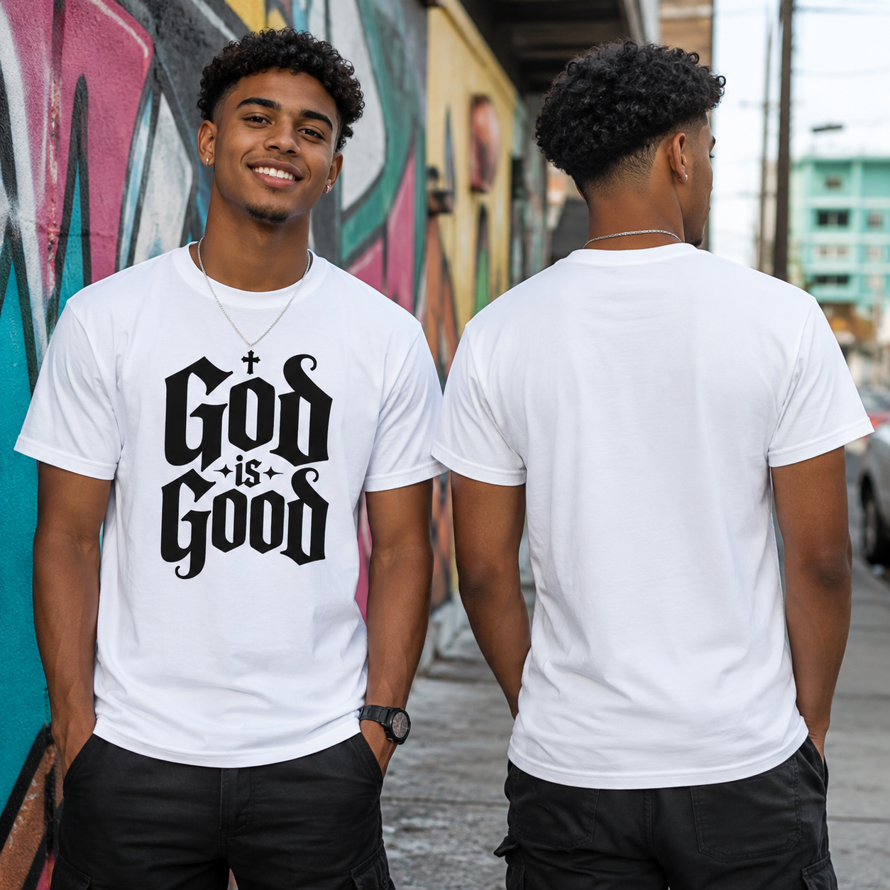 God Is Good Christian Graphic T-Shirt – Designed by Lorenzo