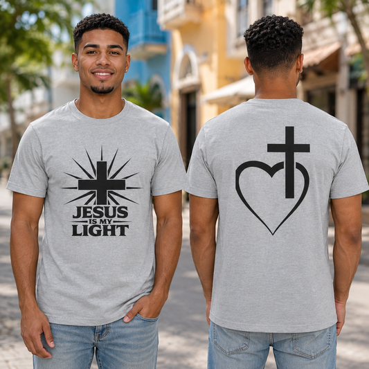 Jesus Is My Light Classic Cotton T-Shirt – Designed by Fritzmond