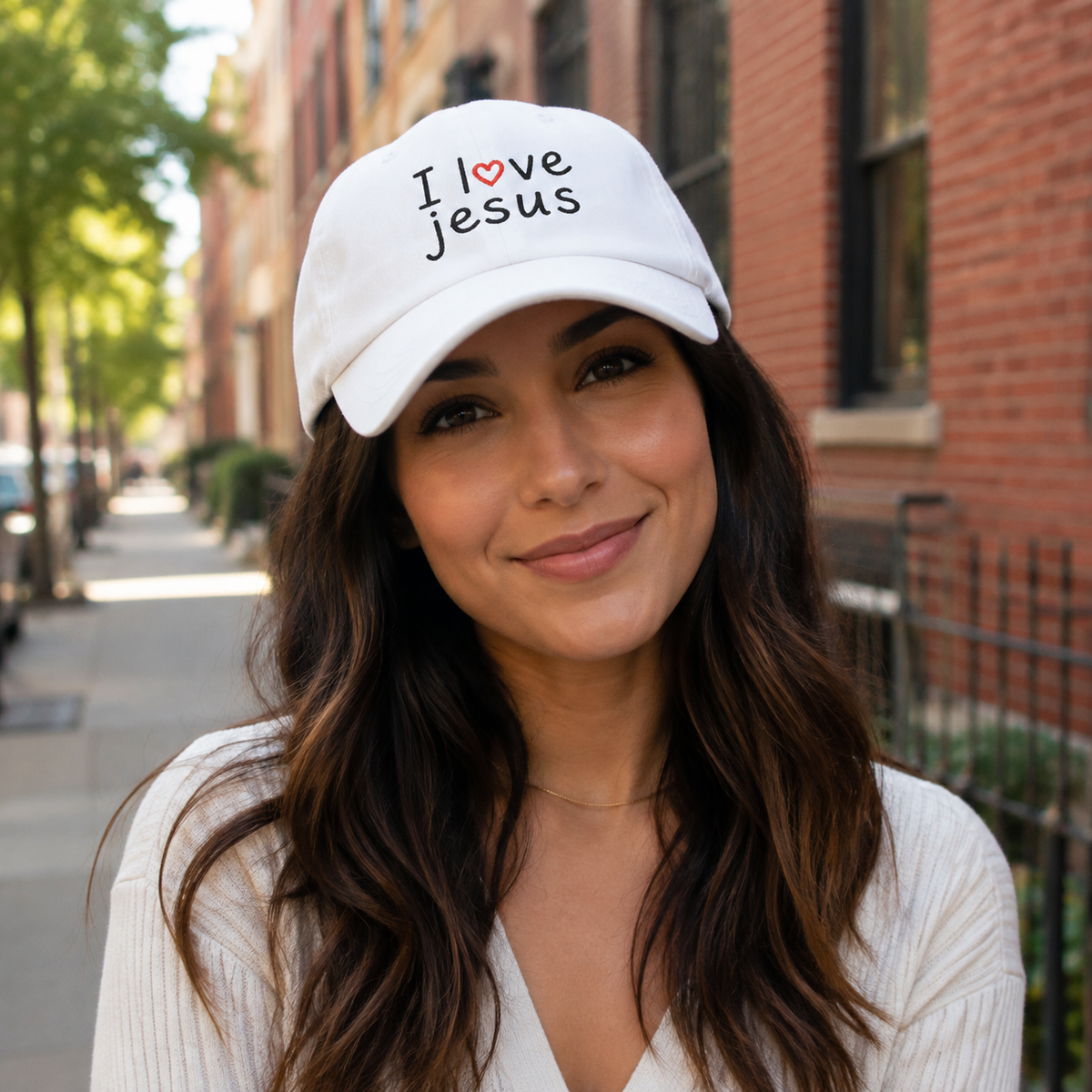 I Love Jesus Embroidered Dad Cap – Designed by Maxo