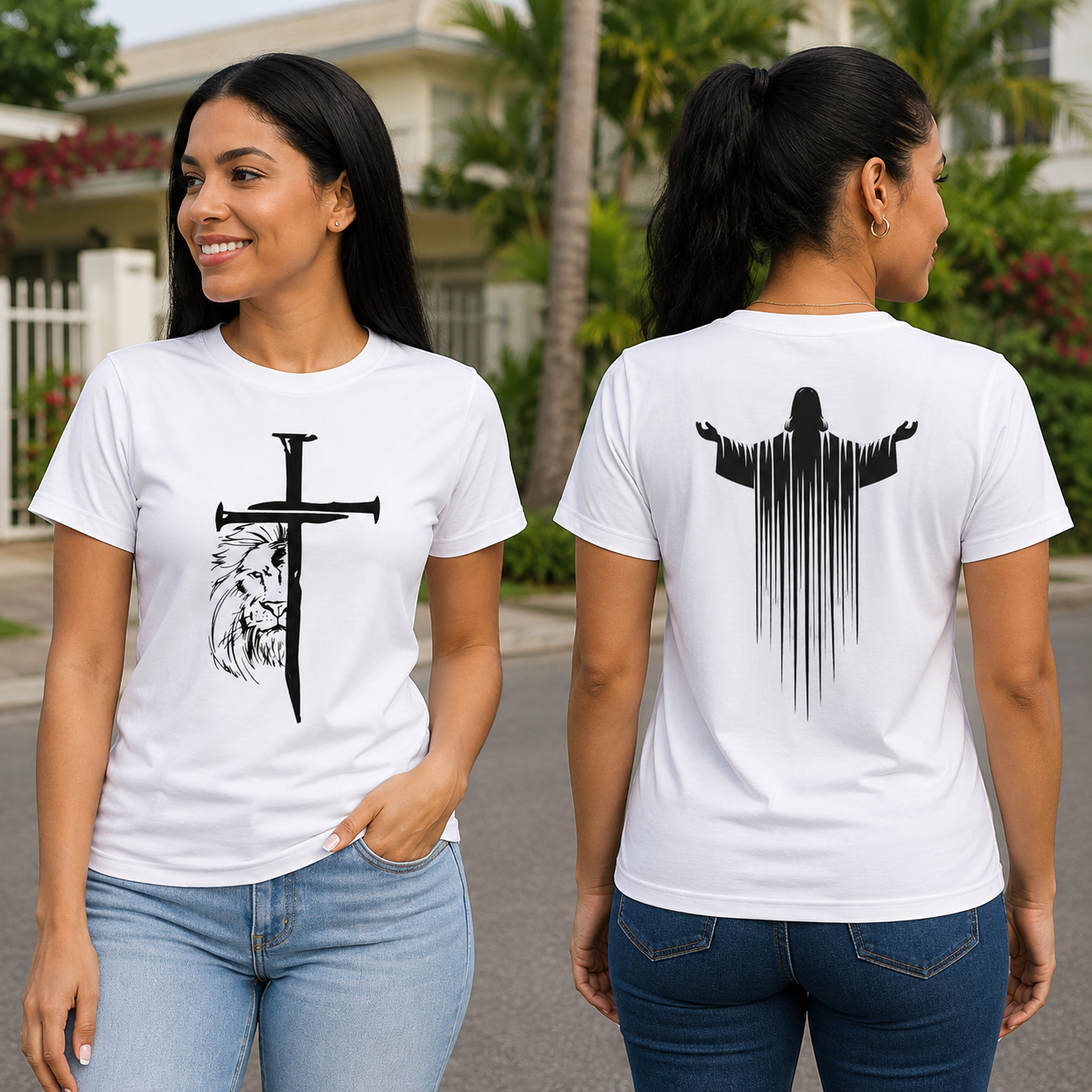 Strength Through Faith" Performance T-Shirt by Samuel