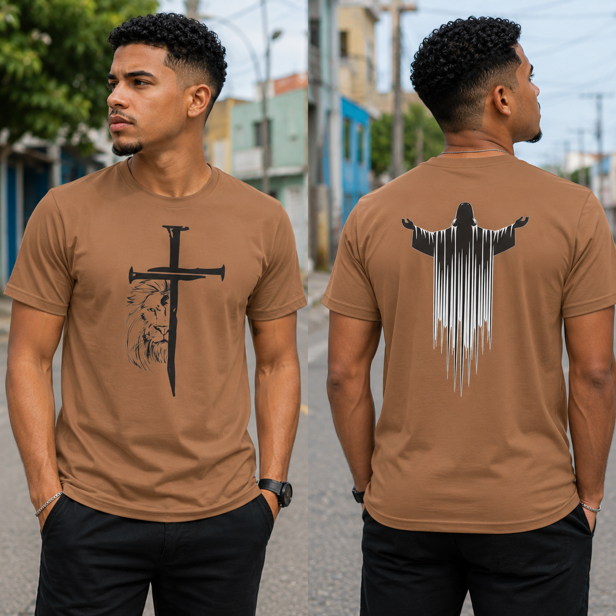 Strength Through Faith" Performance T-Shirt by Samuel