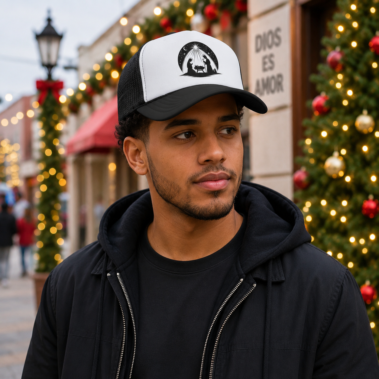Christian Nativity Trucker Hat | Christmas Faith Cap by Samuel