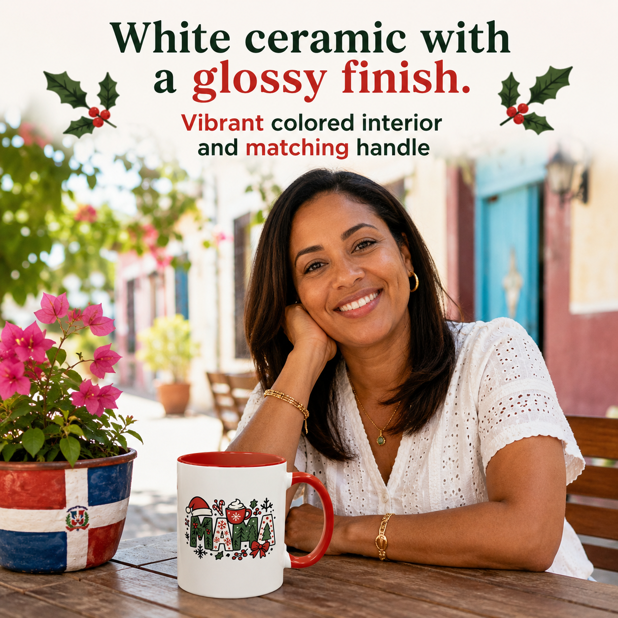 Holiday Gift For Mom Christmas Coffee Mug Santa Hat Design Festive Ceramic Cup Morning Beverage Essential Christmas Day Celebration Meaningful Present Kitchen Drinkware Collection Artistic Santa Design Holiday Mug Winter Season Gift