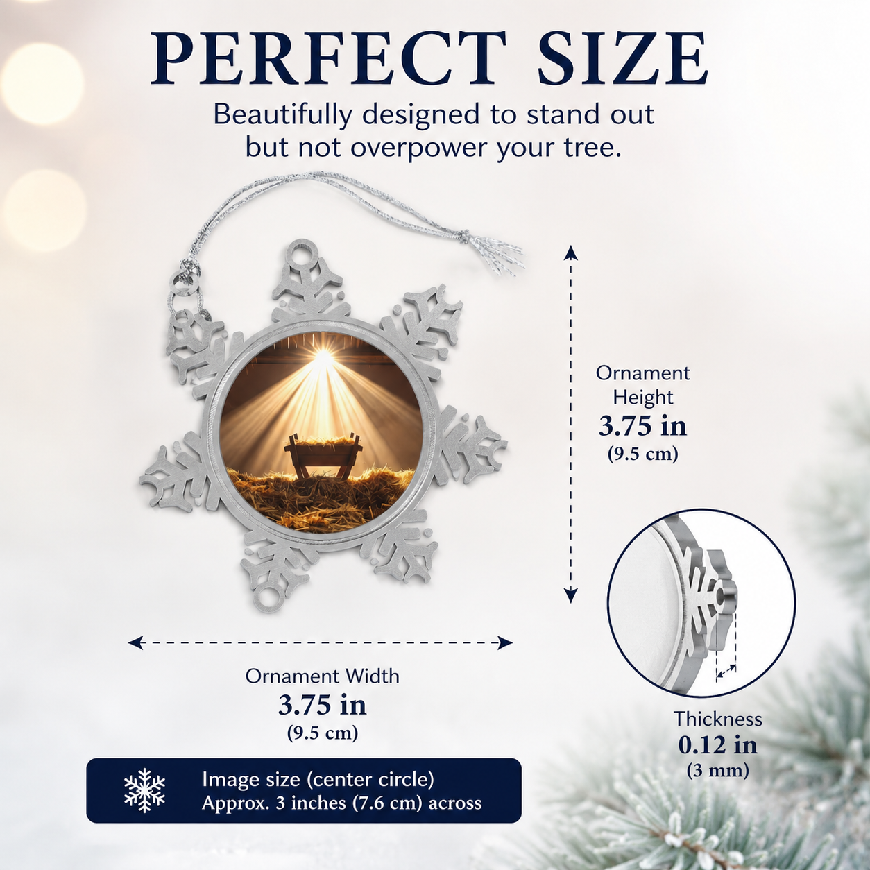Christmas Nativity Snowflake Ornament - designed by Ana